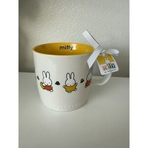 Miffy By Magenta Spring Miffy Floral Garden Yellow Interior Coffee/Tea Mug 18 oz